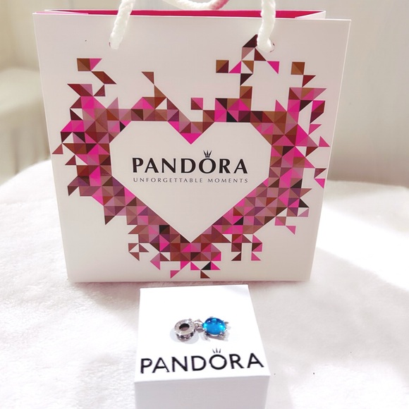 PANDORA Murano Glass Sea Turtle Dangle Charm w/box - Picture 12 of 12